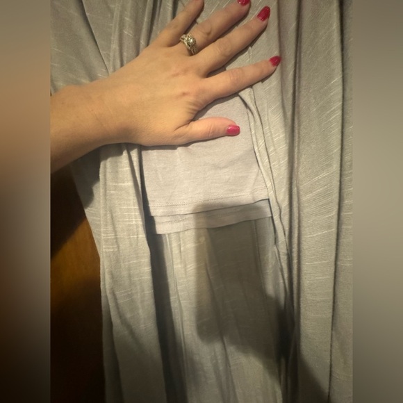 Free People Maxi Slubby Column Asymmetrical Skirt in gray lilac - Picture 5 of 8